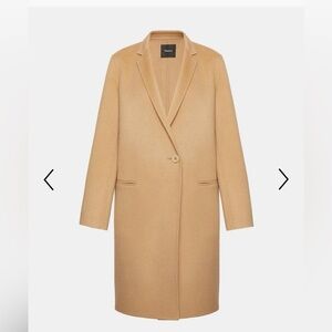 Theory beige cashmere coat